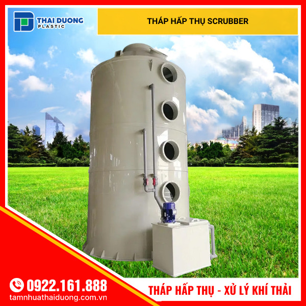 Xử lý khí thải bằng phương pháp hấp thụ 13 thaiduong thap hap thu bang nhua pp d800 mm 37